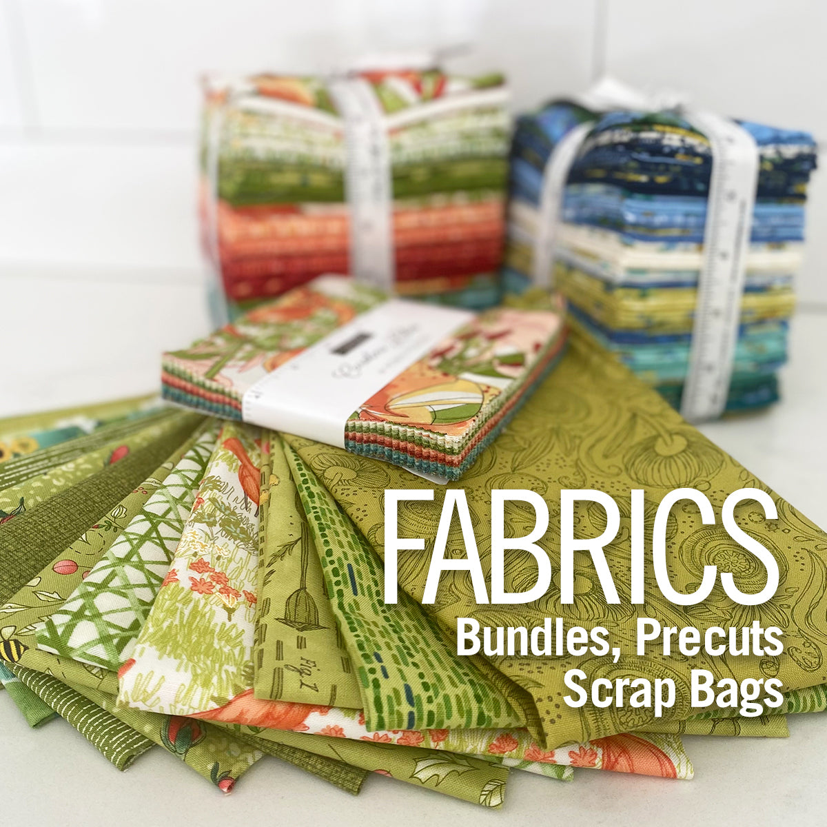 Cottage Bleu fat quarter bundle by Robin Pickens for Moda Fabrics, outlet 100% cotton, store cut and bundled, new, (20) 18