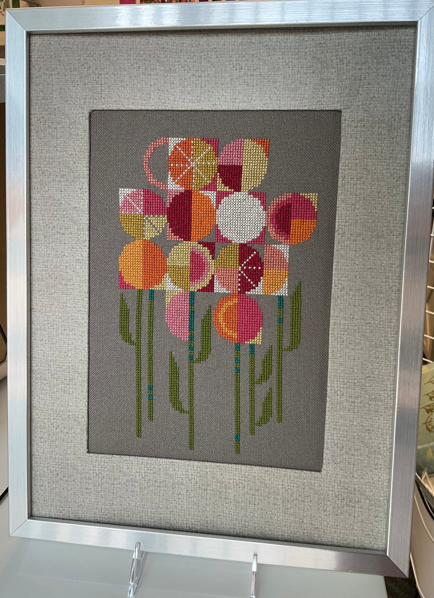 Thatched Grey - Fat Quarter (1) for finishing Facing the Sun Cross Stitch