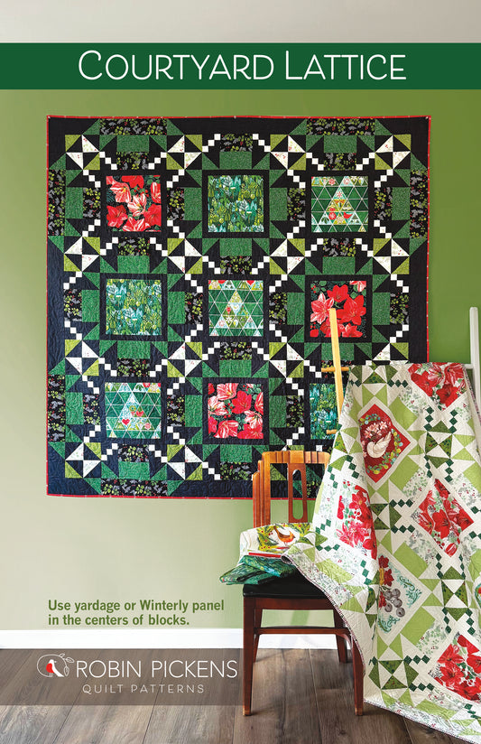 Courtyard Lattice Quilt Pattern, printed booklet