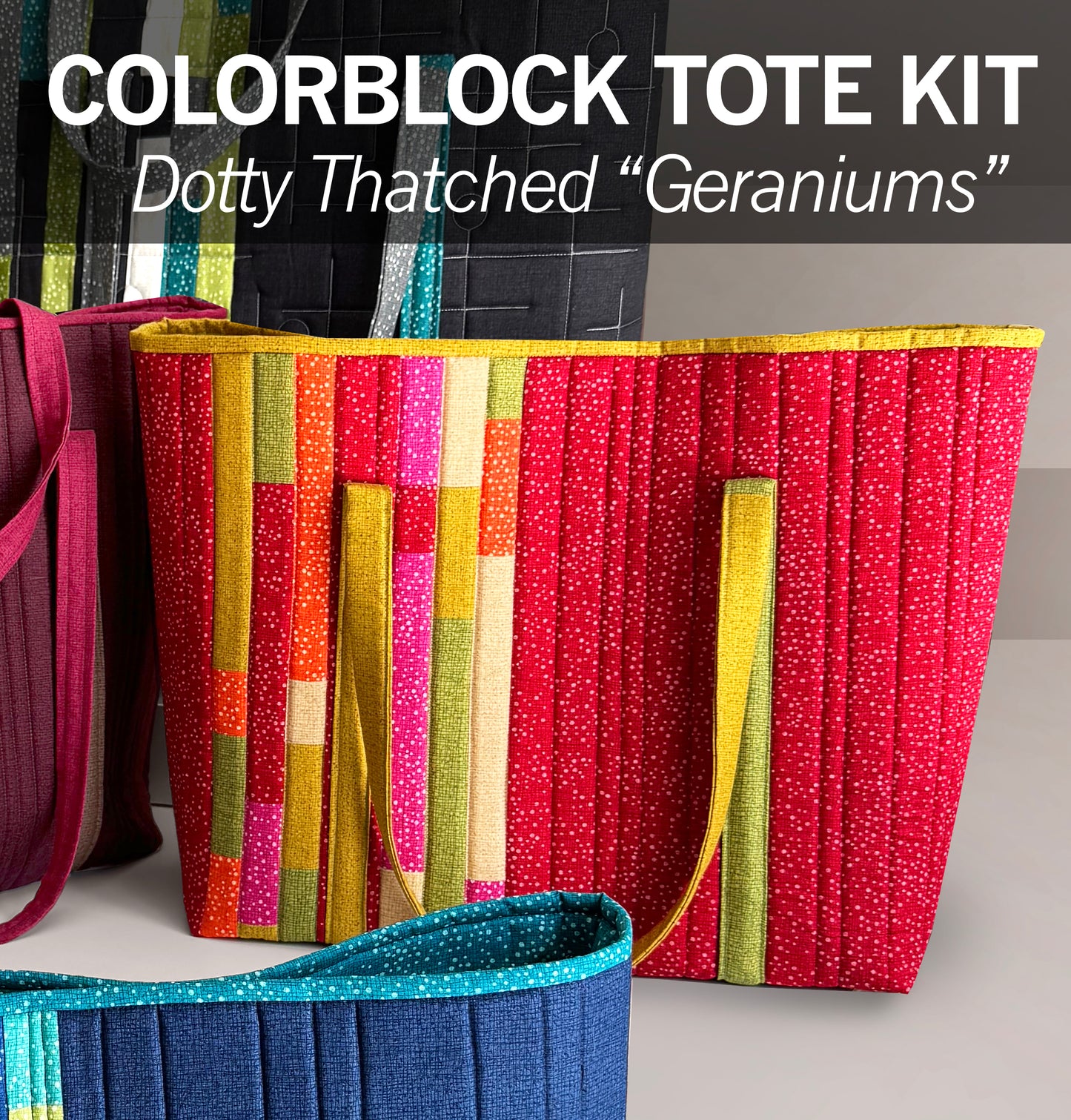 Colorblock Tote Kit - Geranium colorway
