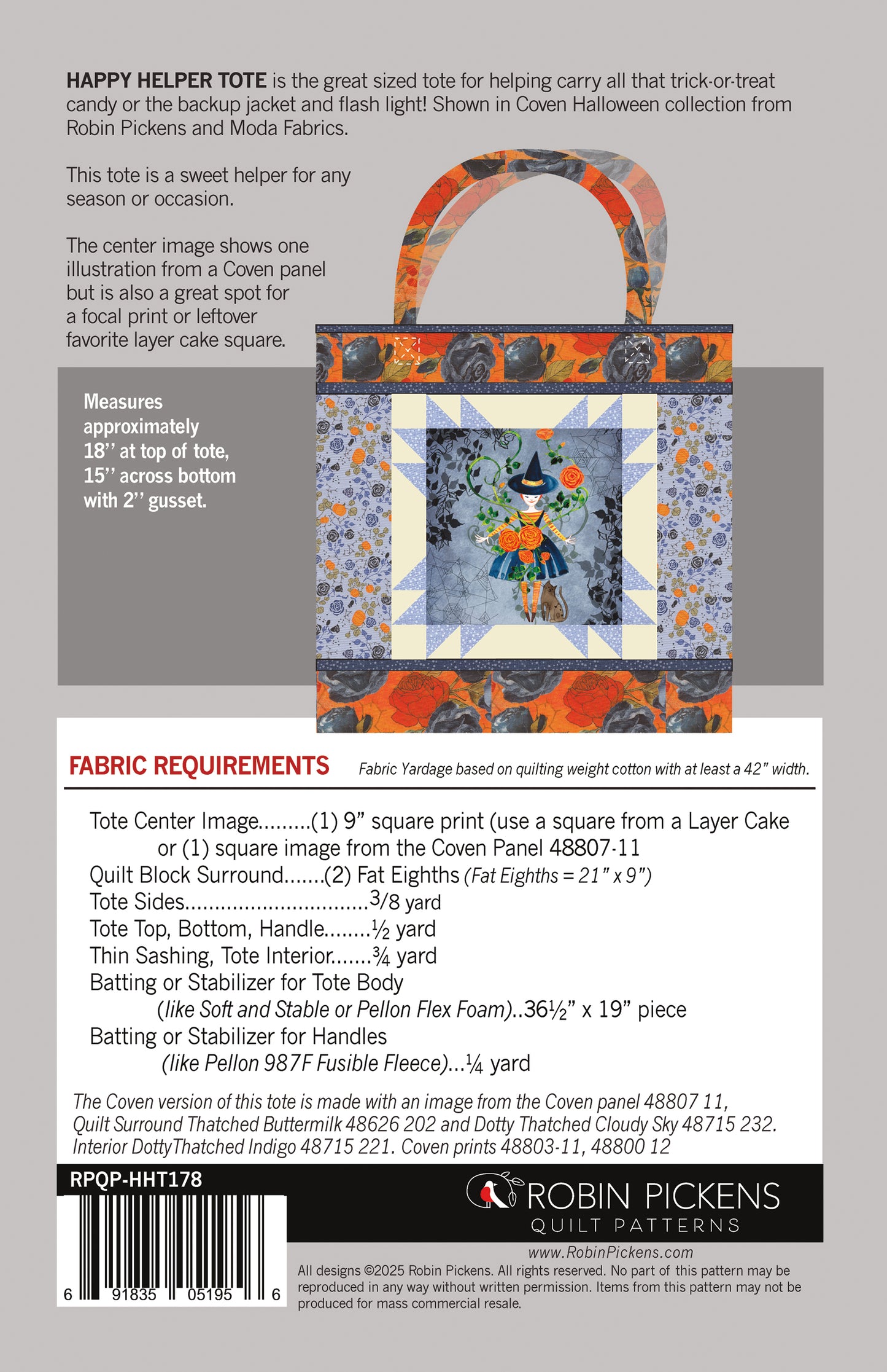 Happy Helper Tote Digital PDF Pattern