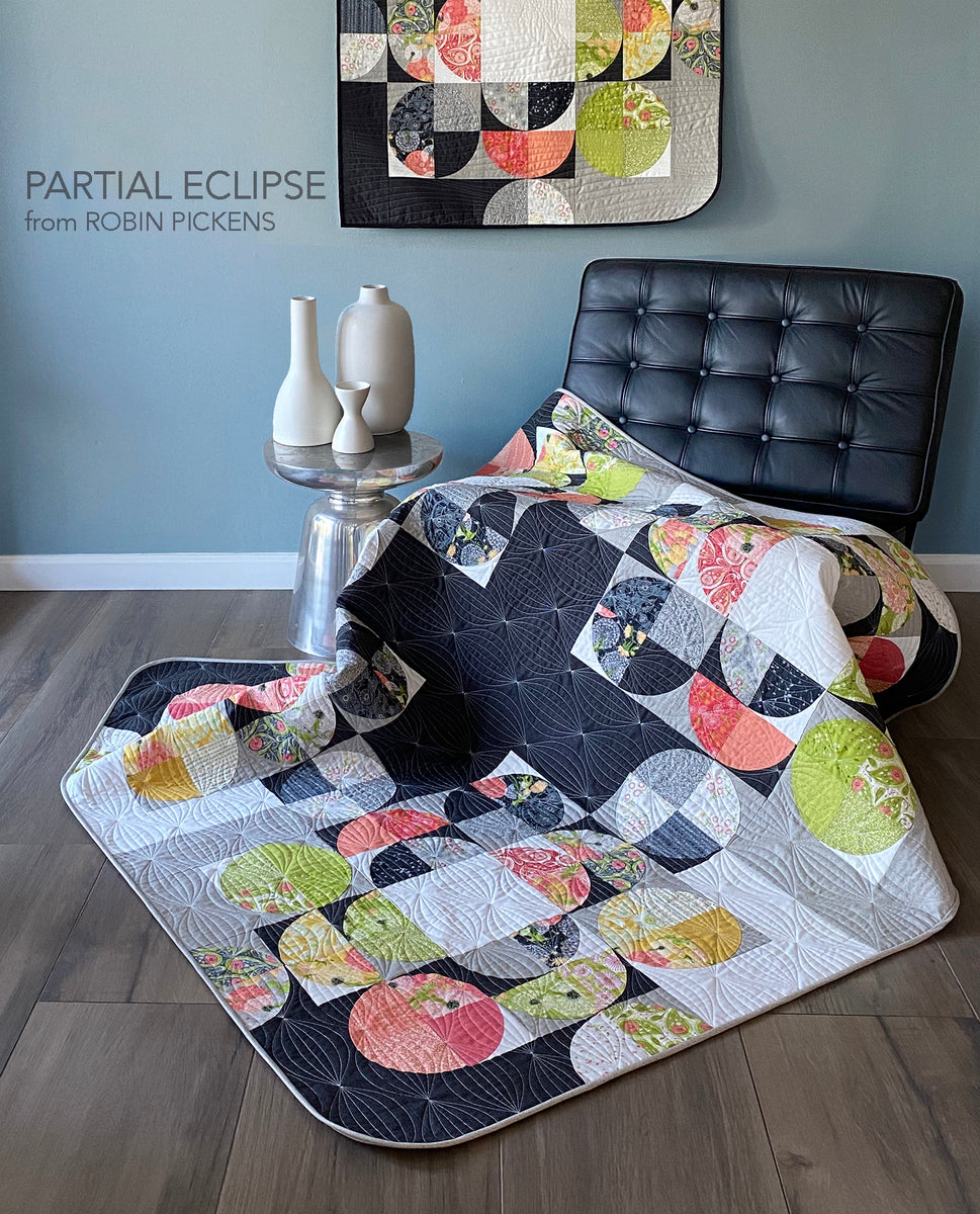 Partial Eclipse (digital pdf) quilt pattern with paper template