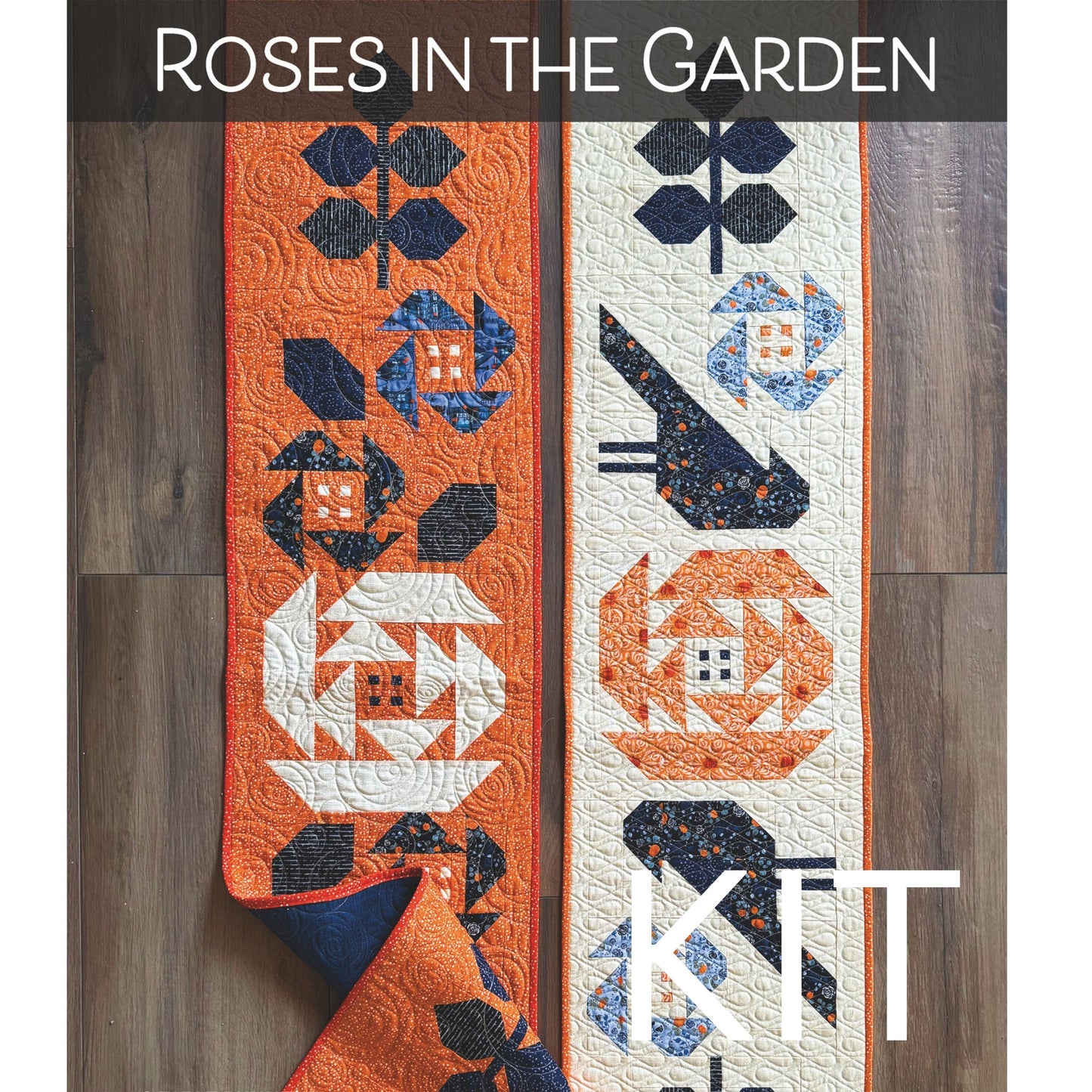 A Quilt kit of Roses in the Garden (2) Table Runners