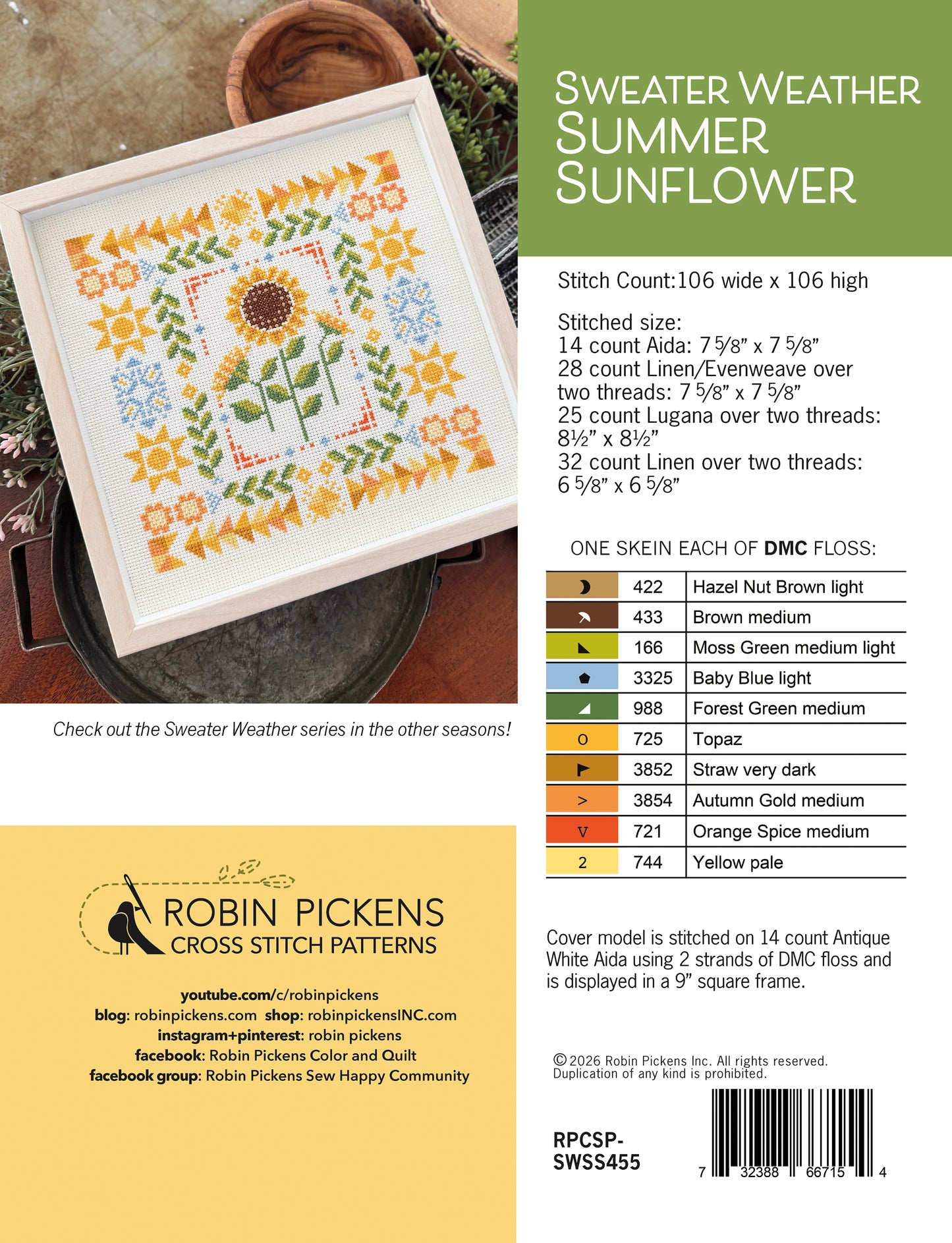 Sweater Weather Summer Sunflower printed pattern
