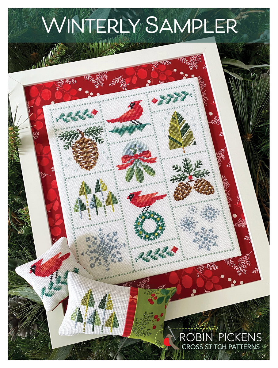 Americana Sampler Stamped-on Cross Stitch Kit