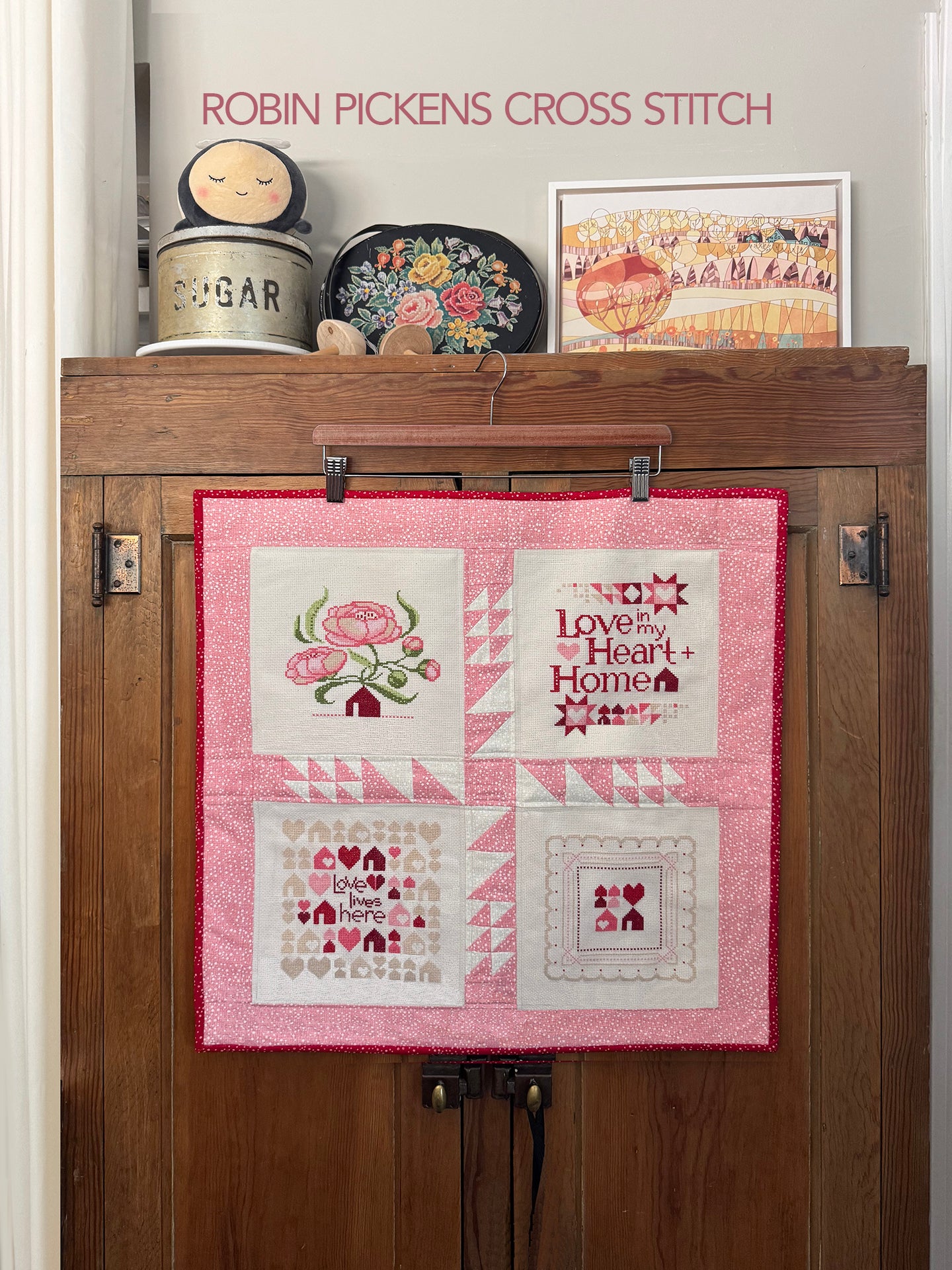 Peony Dreams & Loving Homes Cross Stitch Printed Pattern