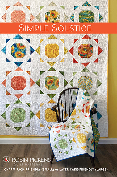 SIMPLE SOLSTICE (digital PDF) Quilt Pattern by Robin Pickens. Charm Pa