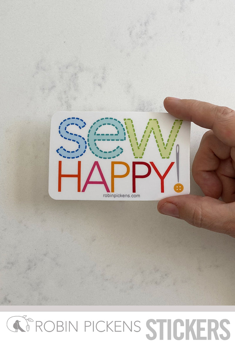 Sew Happy Sticker Waterproof Sticker Sewing Machine Sticker Sewing