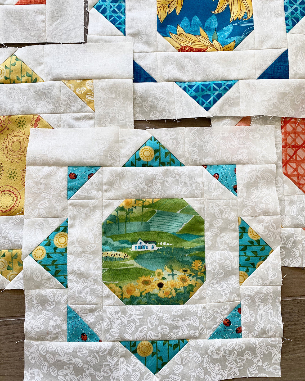 SIMPLE SOLSTICE (digital PDF) Quilt Pattern by Robin Pickens. Charm Pack or Layer Cake friendly for wall/lap or twin size.