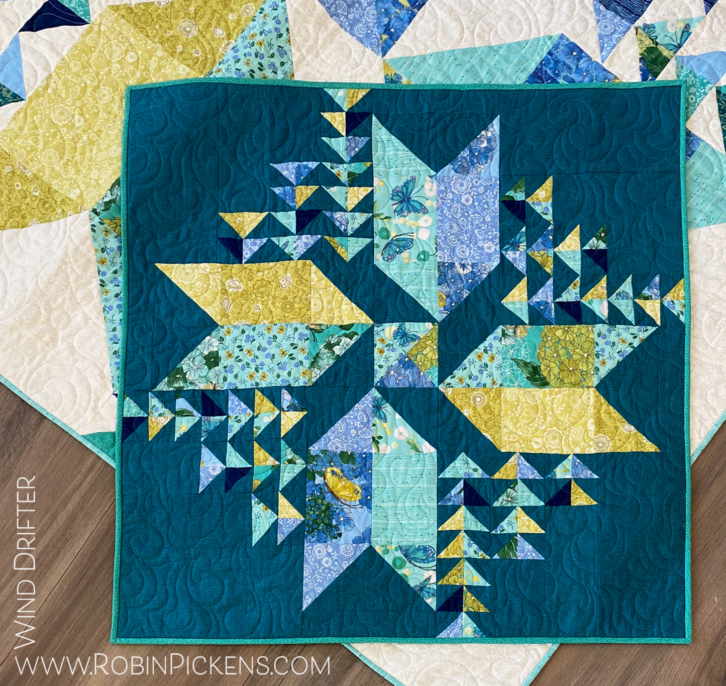 Wind Drifter Quilt Pattern- 2 sizes, Printed Booklet
