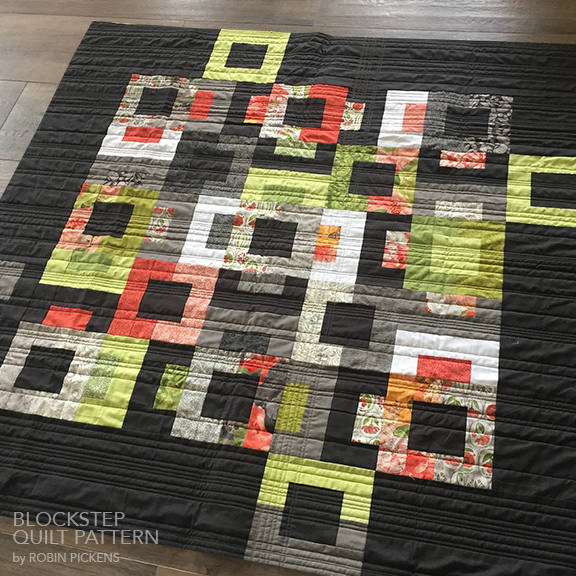 BLOCKSTEP Quilt Pattern (printed booklet) by Robin Pickens Queen, Twin, Wall sizes