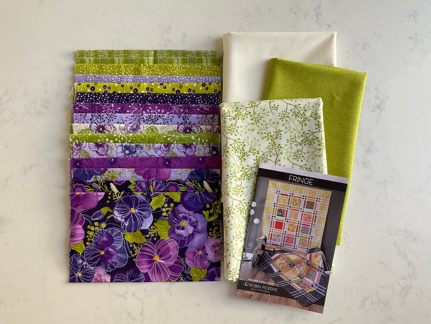 A Quilt Kit - Fringe featuring Pansy's Posies