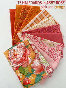 Abby Rose 13 Half Yards in pink and orange colorways