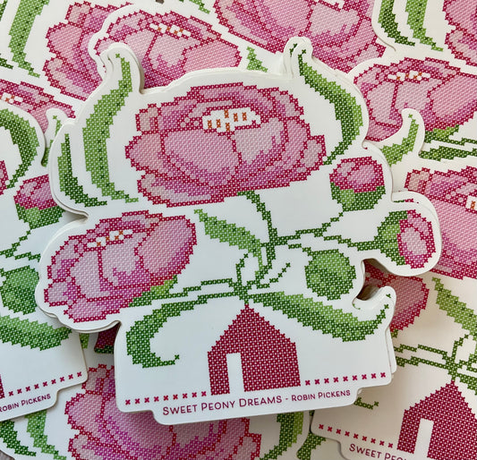 Sweet Peony Dreams Sticker