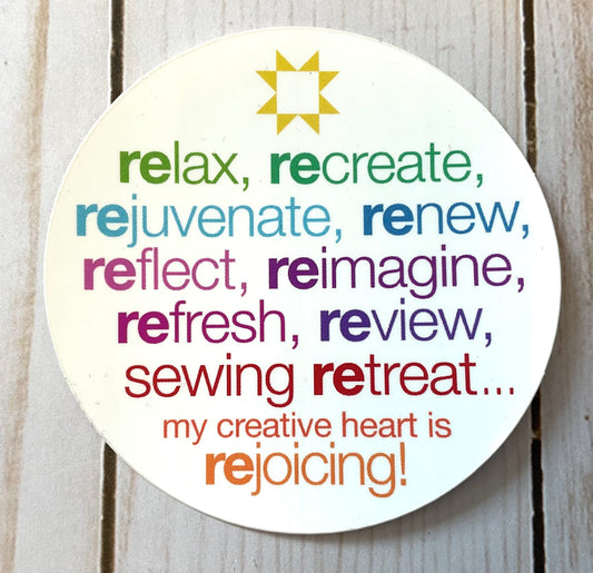 Relax, Recreate Sticker