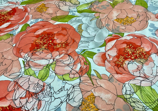 Peonies Cloud - 54” x WOF