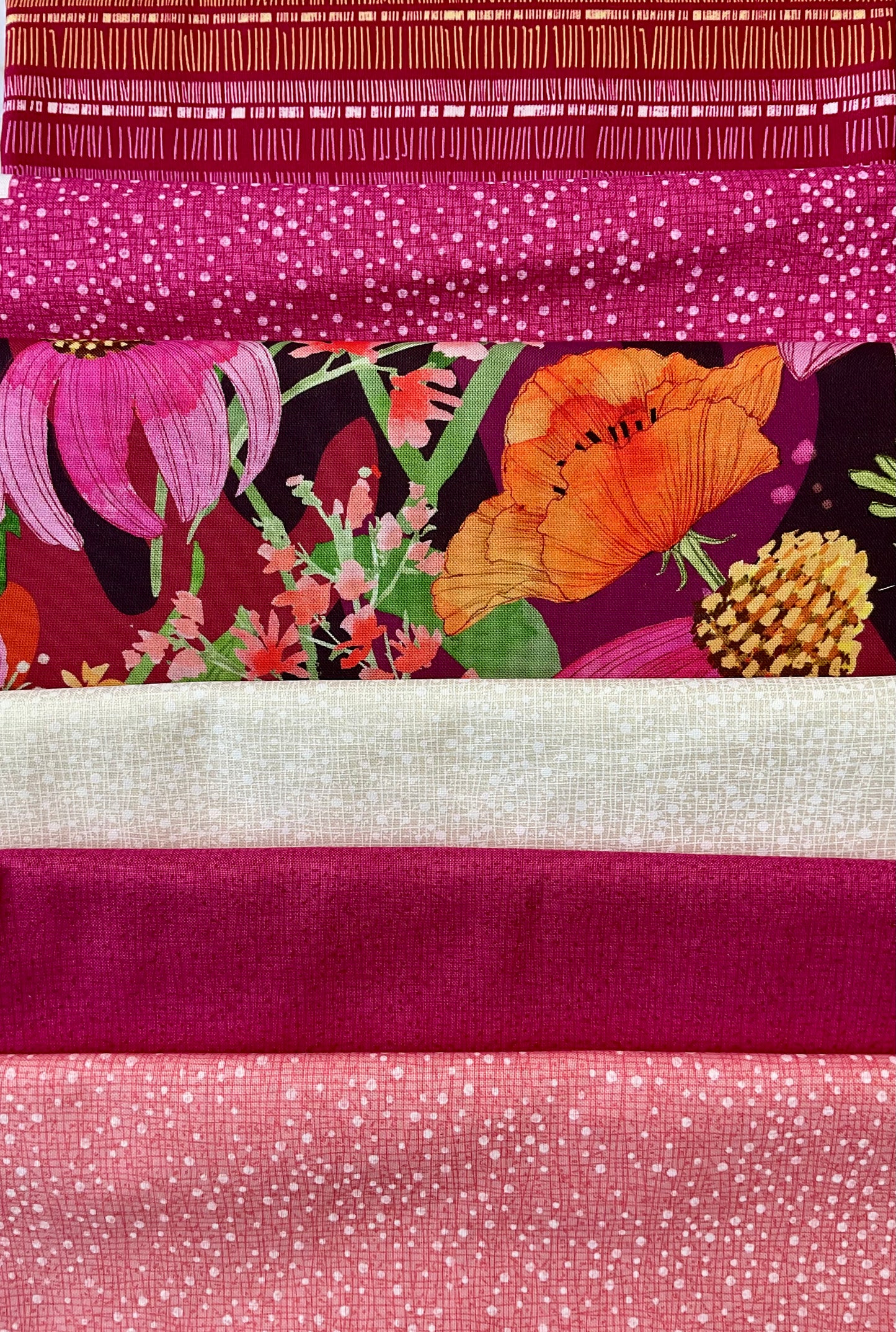 A Quilt Kit of Fiona’s Daisy Chain - Fuchsia