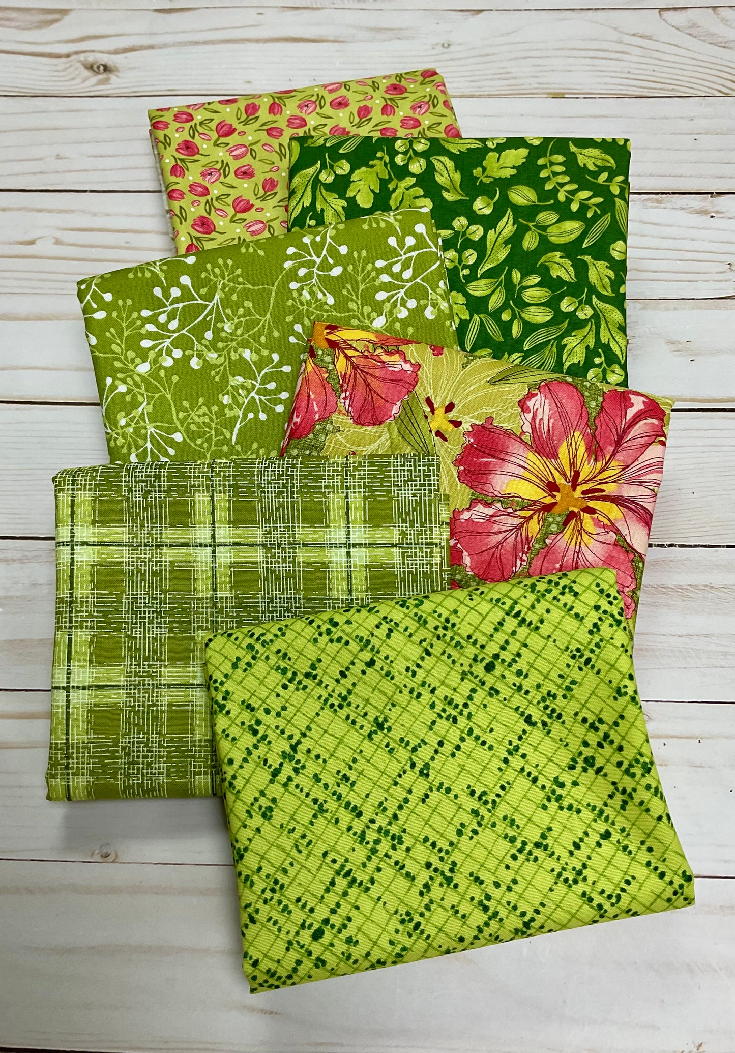 Pink Greenery Half Yard Bundle (6)