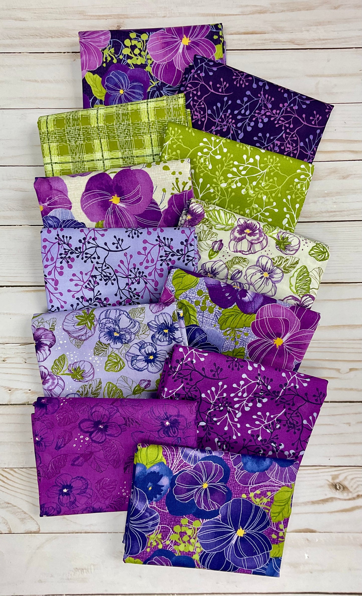 Pansy’s Posies Half Yard Bundle (11) curated