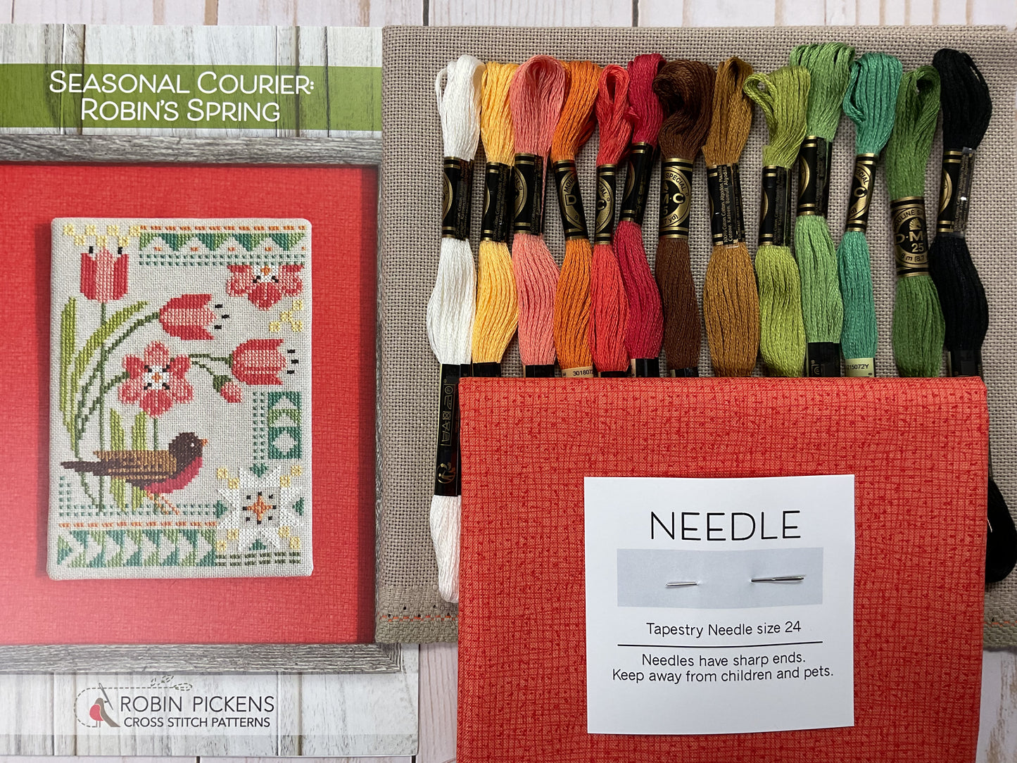 Seasonal Courier: Robin’s Spring - Cross Stitch Kit – Robin Pickens