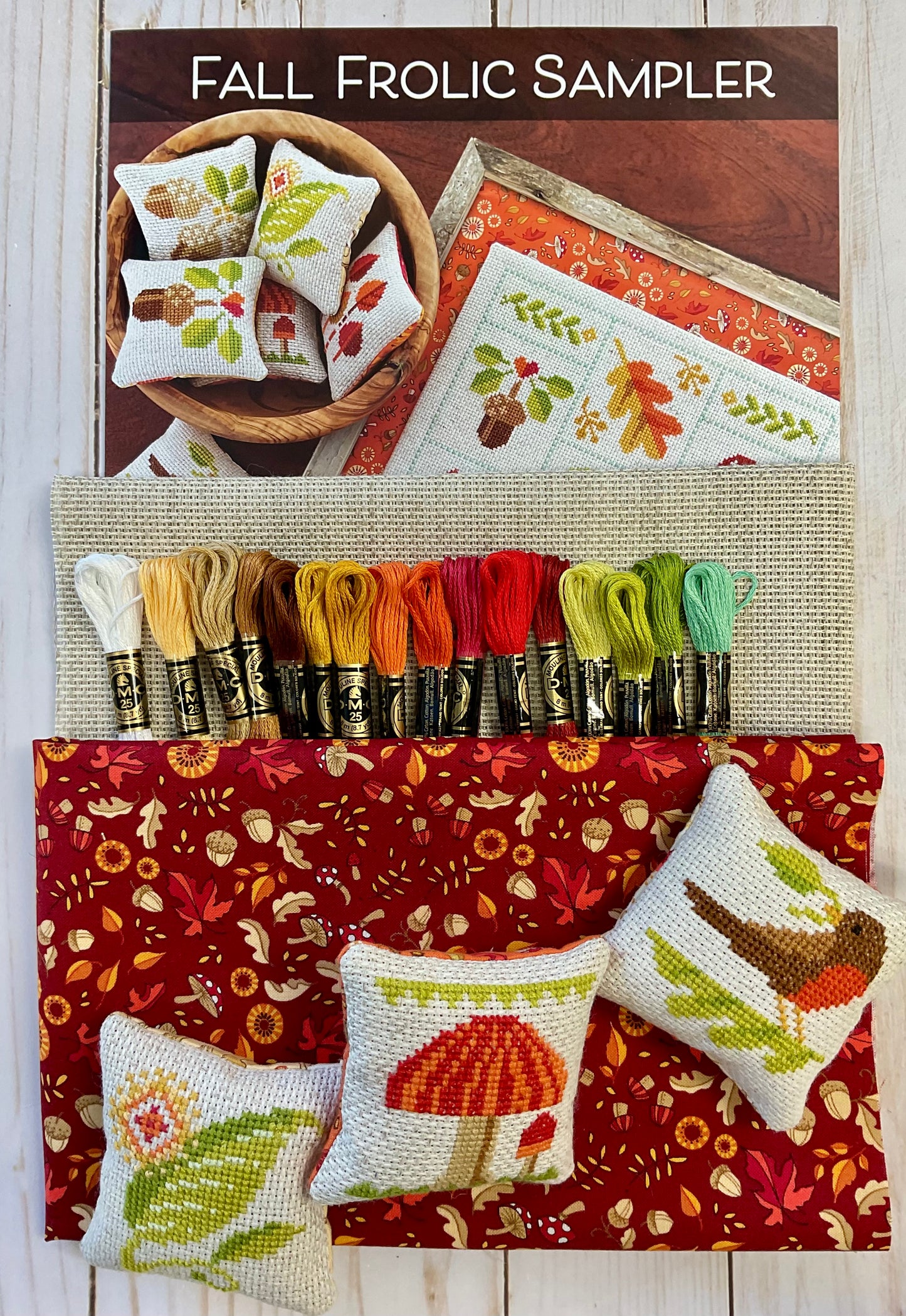 FALL FROLIC SAMPLER Cross Stitch KIT