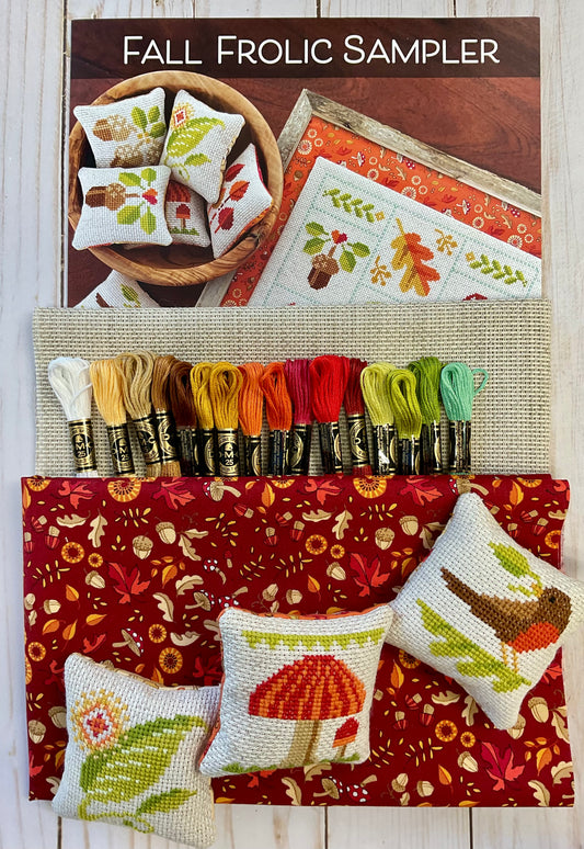 FALL FROLIC SAMPLER Cross Stitch KIT