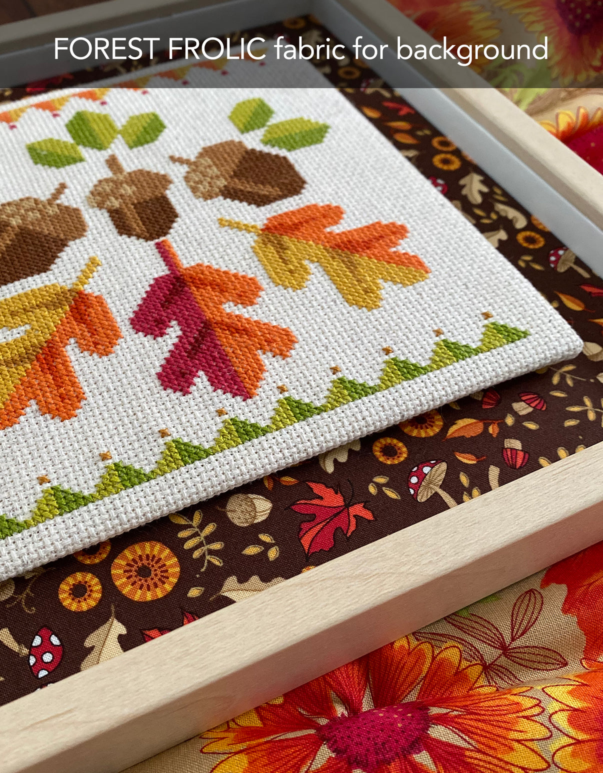 Acorn Trio Cross Stitch Pattern PDF – Robin Pickens