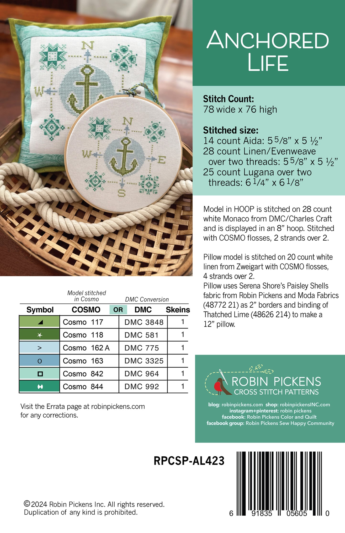 Anchored Life, digital PDF pattern