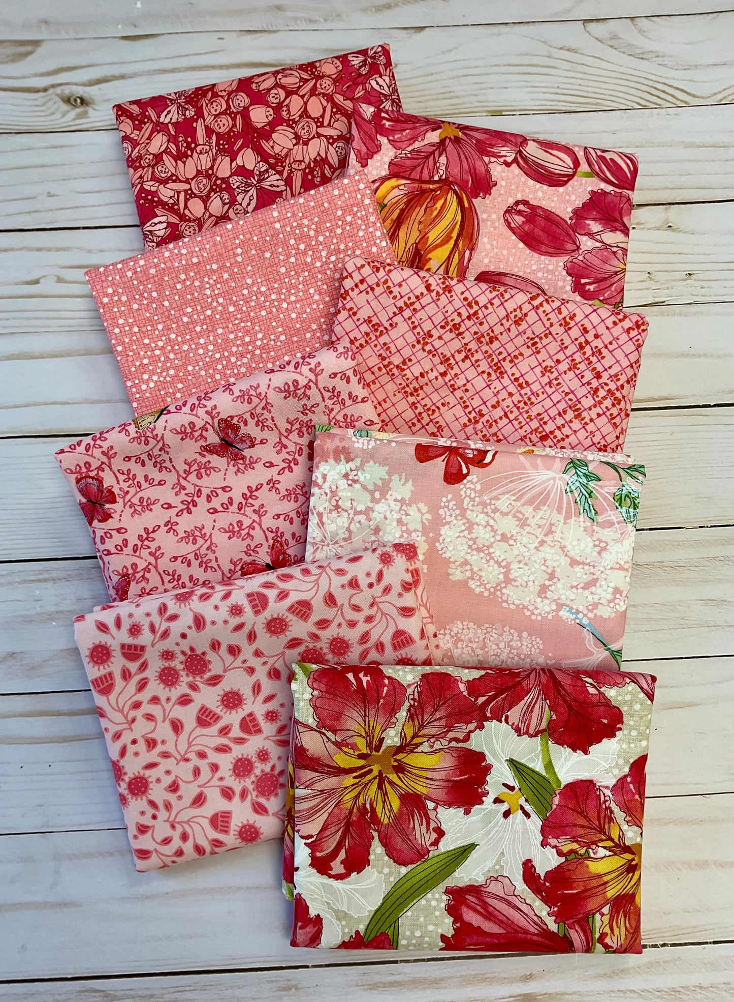 Pink Butterfly Half Yard Bundle (8)