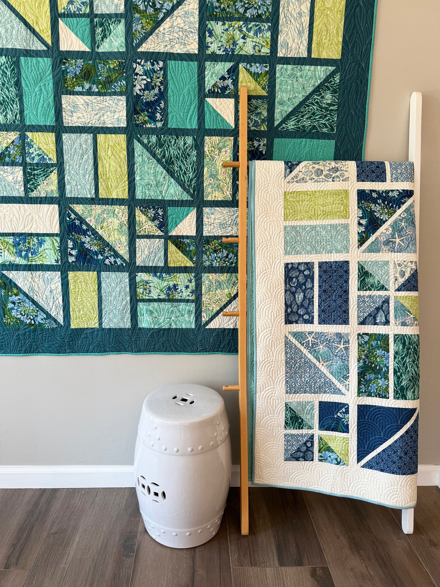 BACKSLASH Digital PDF Quilt Pattern by Robin Pickens. Geometric Lap, Twin, or Queen sizes.