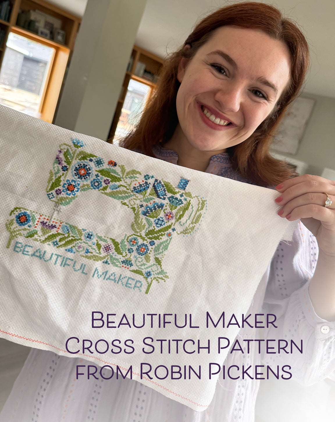 Beautiful Maker Floral Sewing Machine, digital PDF pattern – Robin Pickens