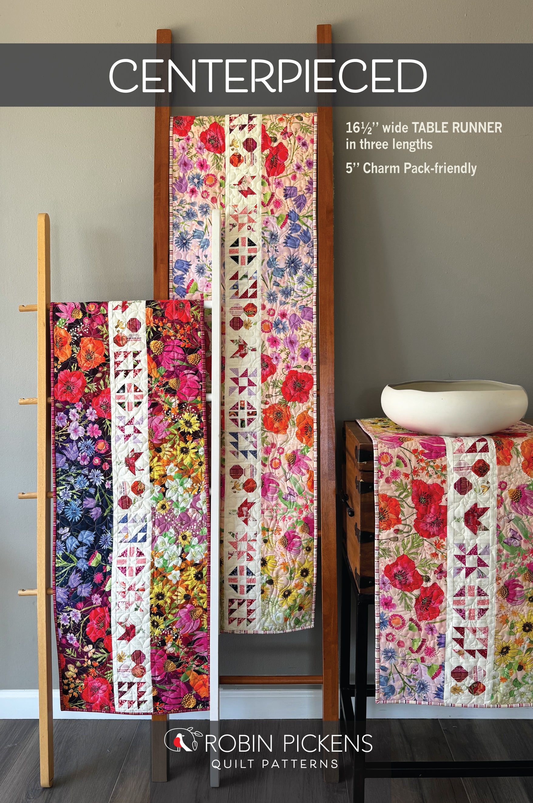 Centerpieced Table Runner digital PDF pattern – Robin Pickens