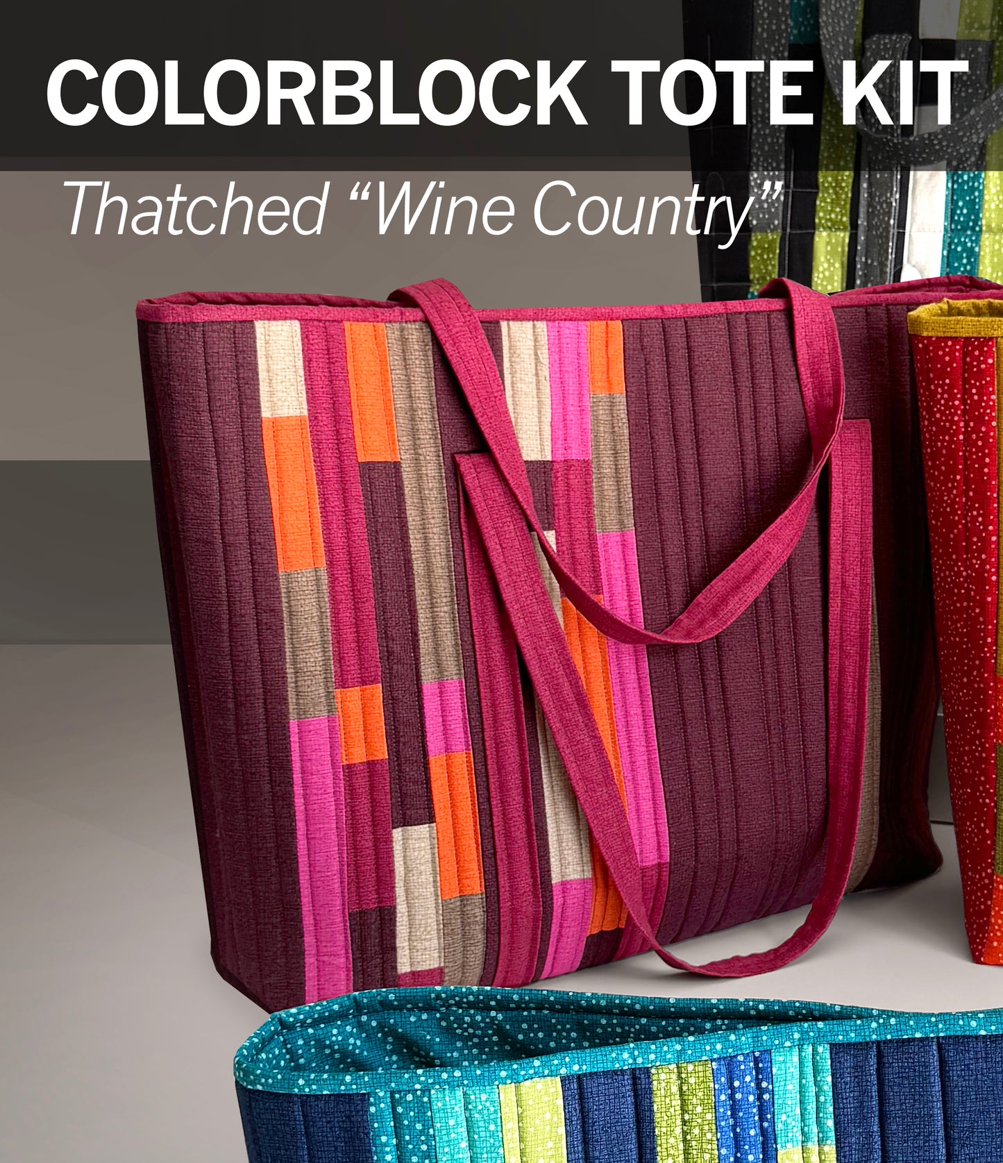 Colorblock Tote Kit - Burgundy colorway
