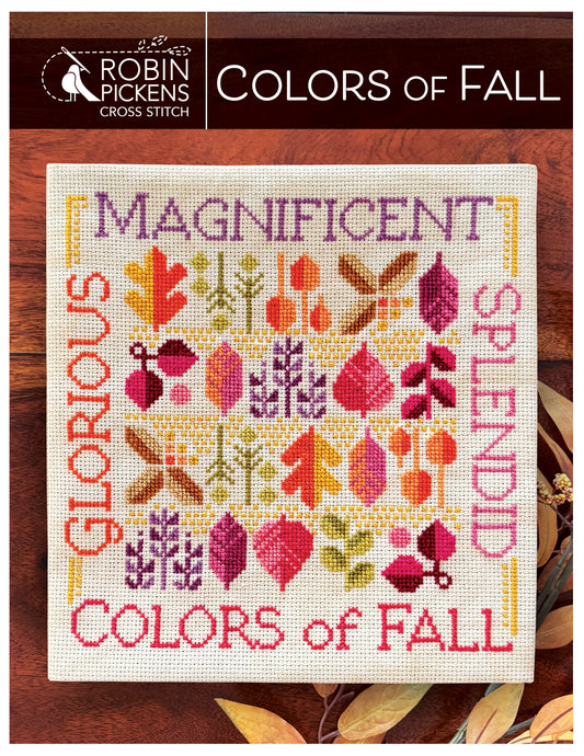 Colors of Fall Cross Stitch Printed Pattern