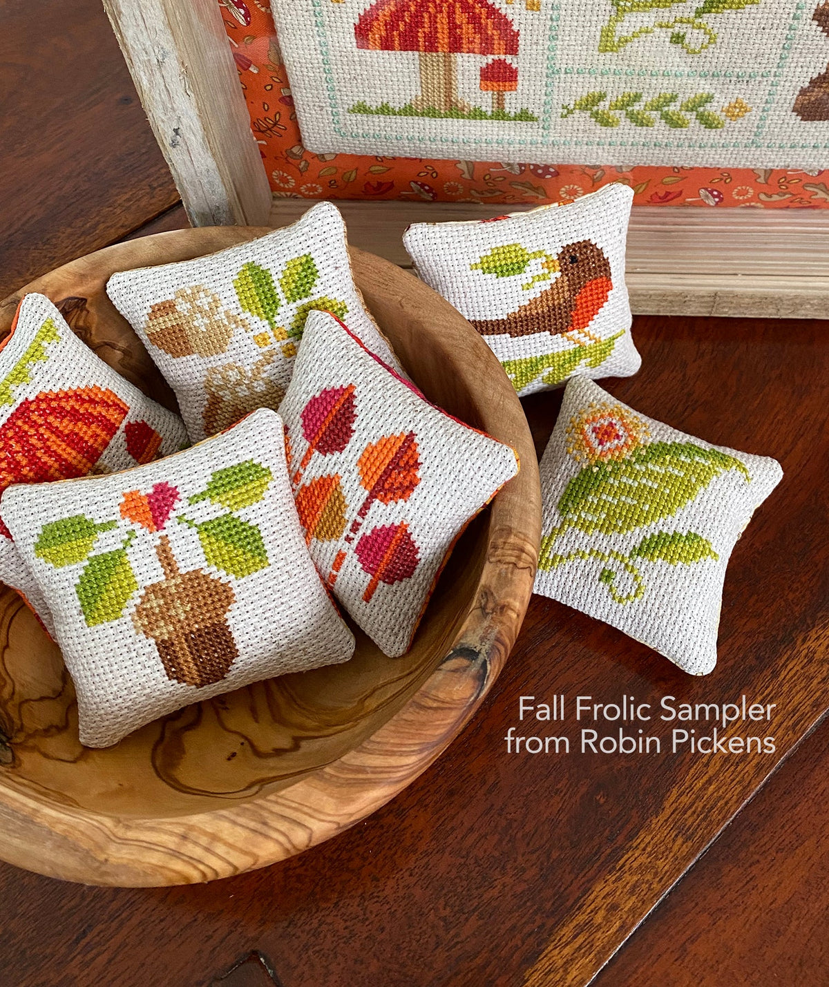 Ranger Fall Sampler FALL FROLIC SAMPLER Cross Stitch Printed Pattern Booklet – Robin Pickens