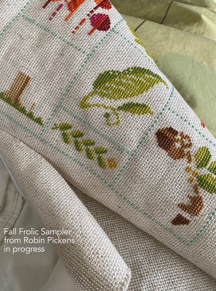 FALL FROLIC SAMPLER Cross Stitch Printed Pattern Booklet