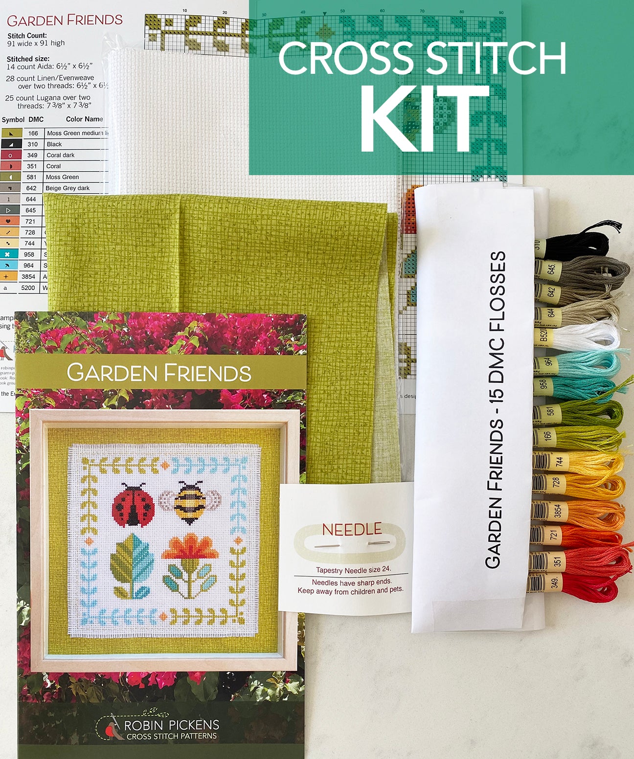 Garden Friends Cross Stitch KIT