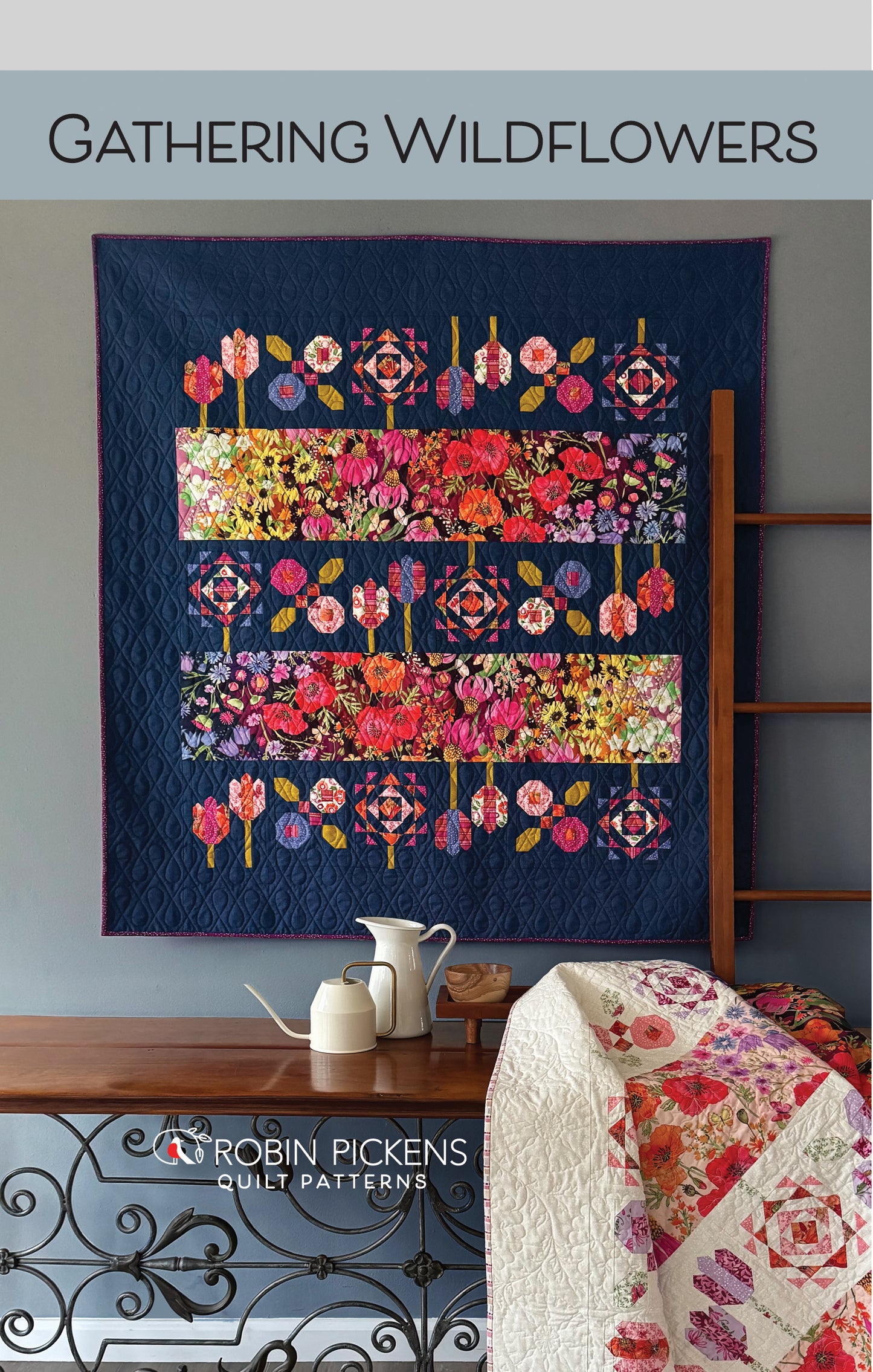 wild flower seeds quilt pattern Gathering Wildflowers Quilt Pattern, digital PDF – Robin Pickens