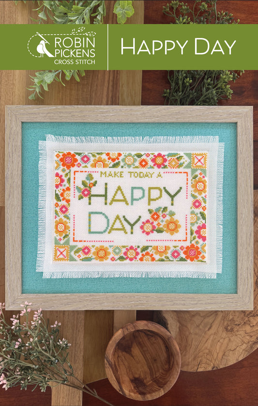 Happy Day Printed Cross Stitch Pattern
