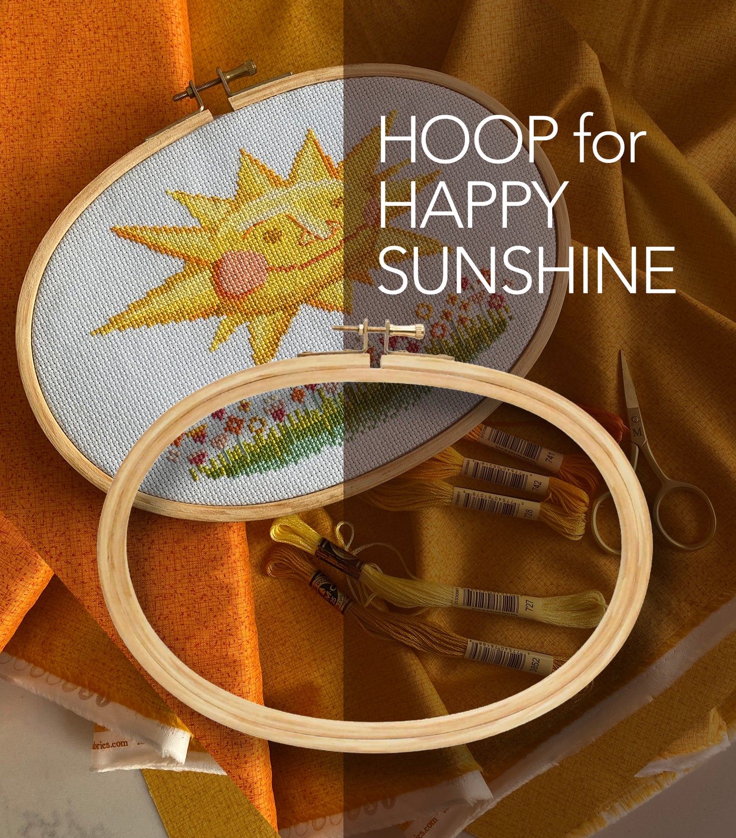 HOOP for Happy Sunshine Cross Stitch