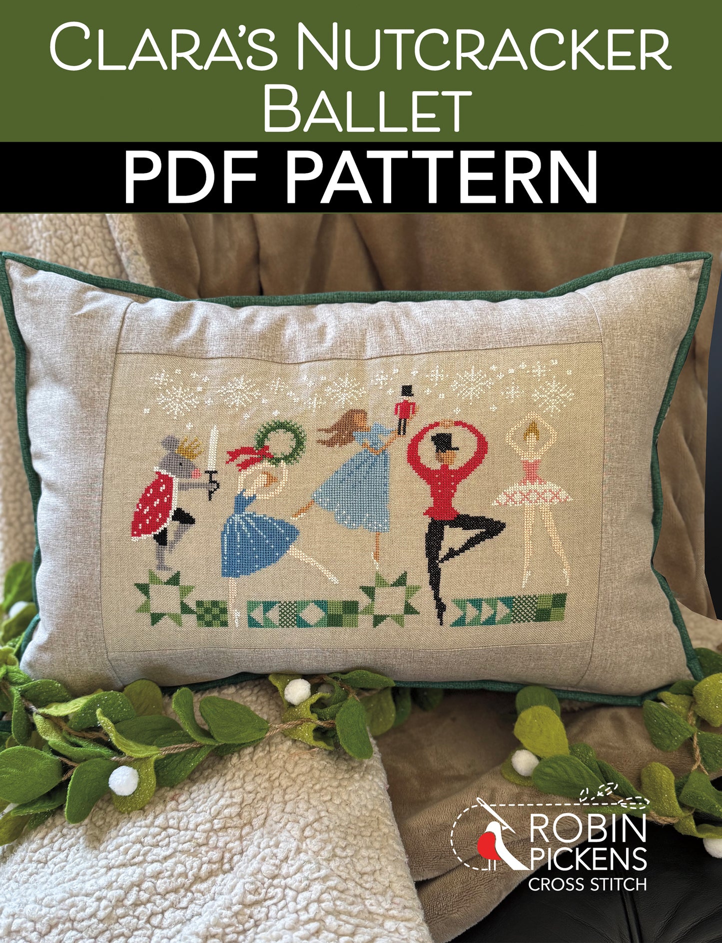 Clara's Nutcracker Ballet Digital PDF Cross Stitch Pattern