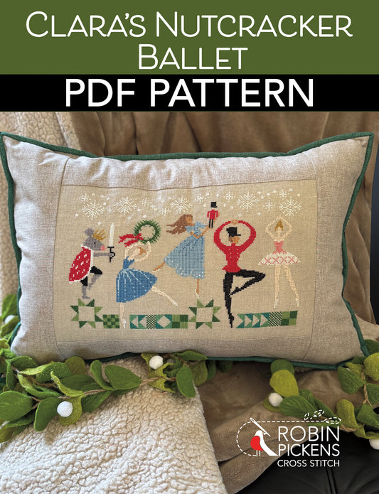 Clara's Nutcracker Ballet Digital PDF Cross Stitch Pattern