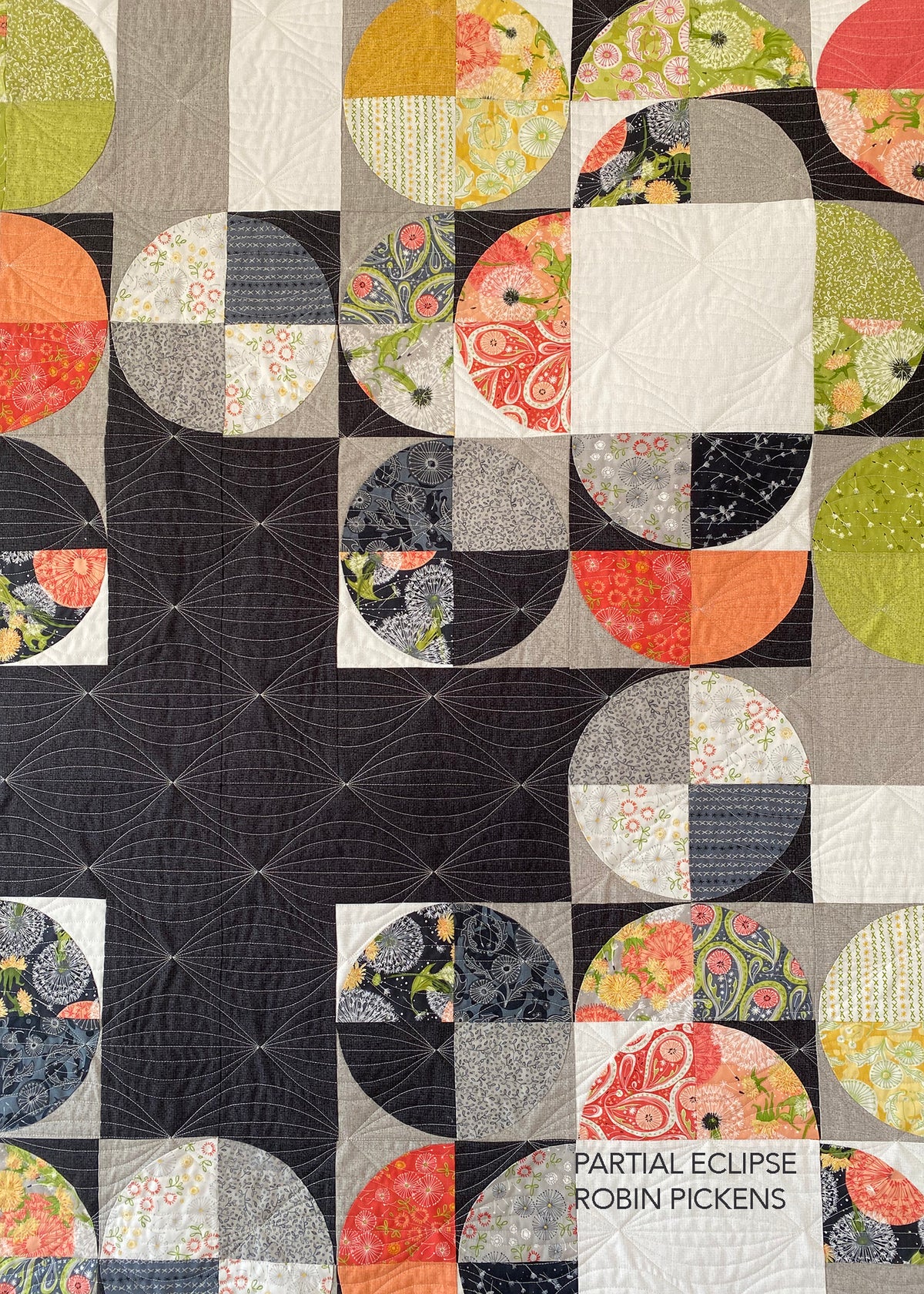 Partial Eclipse (digital pdf) quilt pattern with paper template – Robin ...