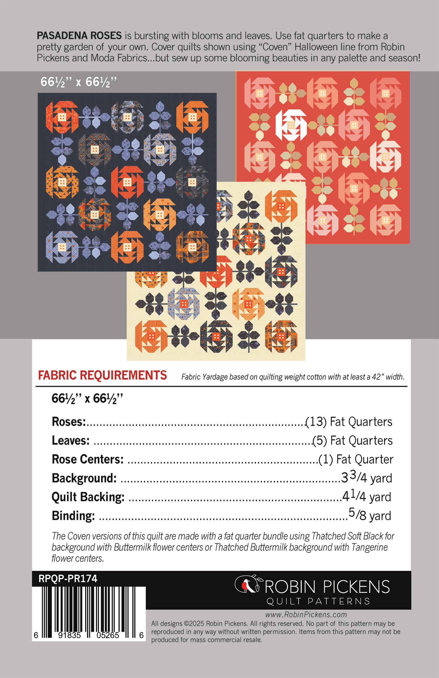Pasadena Roses Digital PDF Pattern