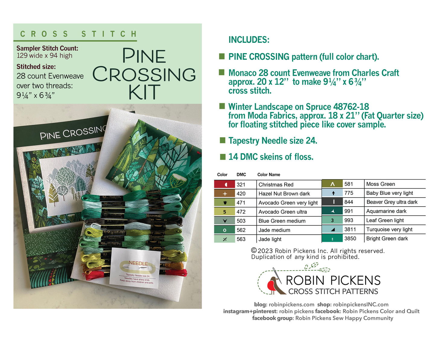 Pine Crossing Cross Stitch Kit