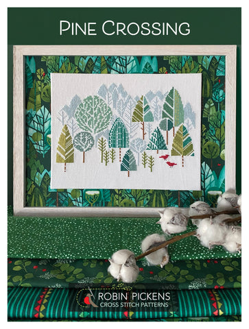 Pine Crossing, printed cross stitch pattern