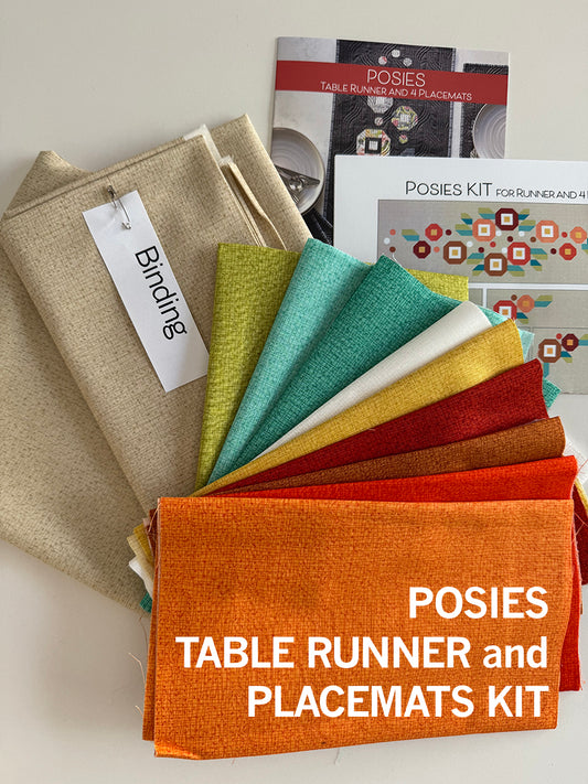 Posies - Table Runner and 4 Placemats Kit