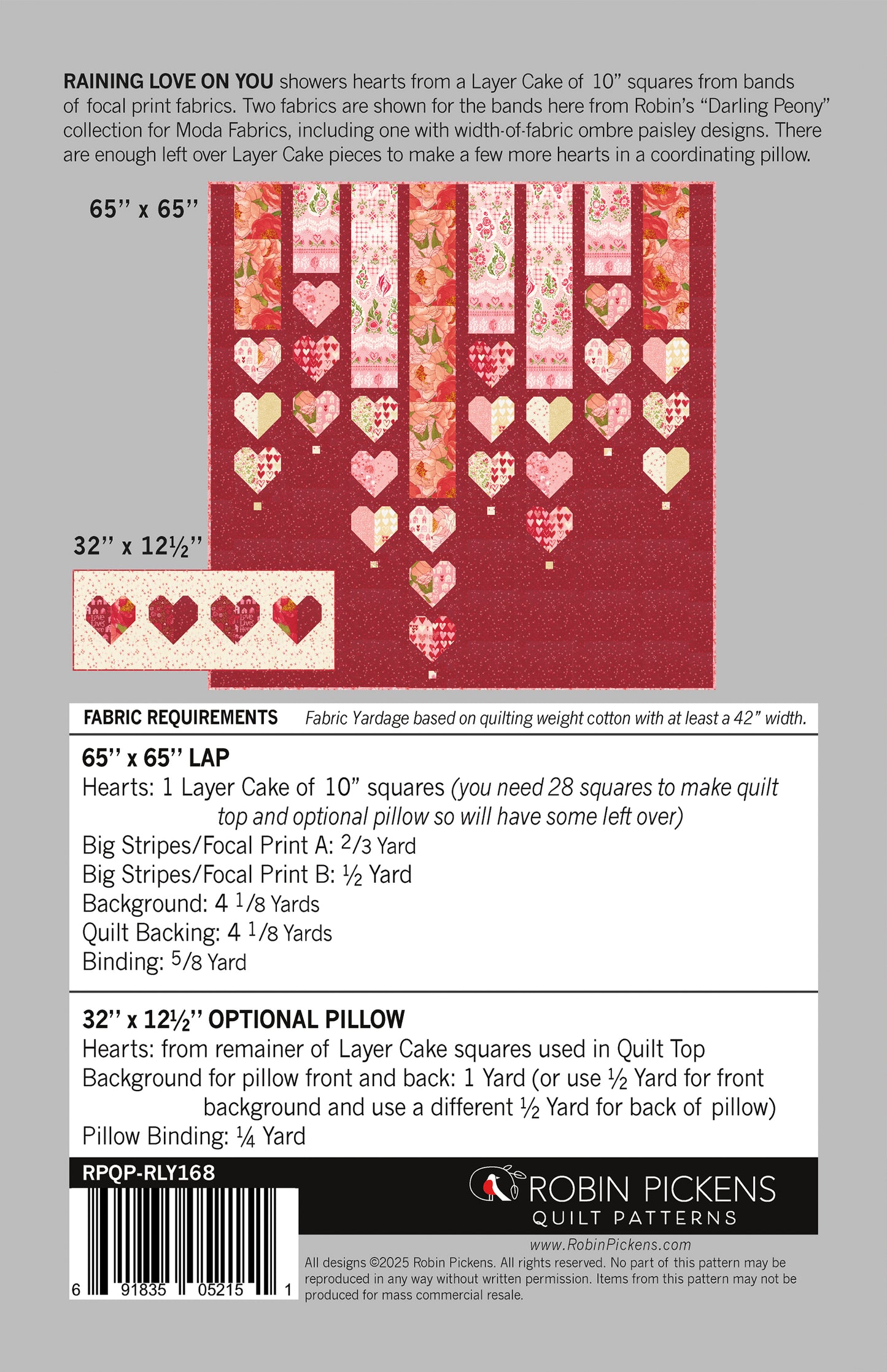 Raining Love On You Digital PDF Quilt Pattern