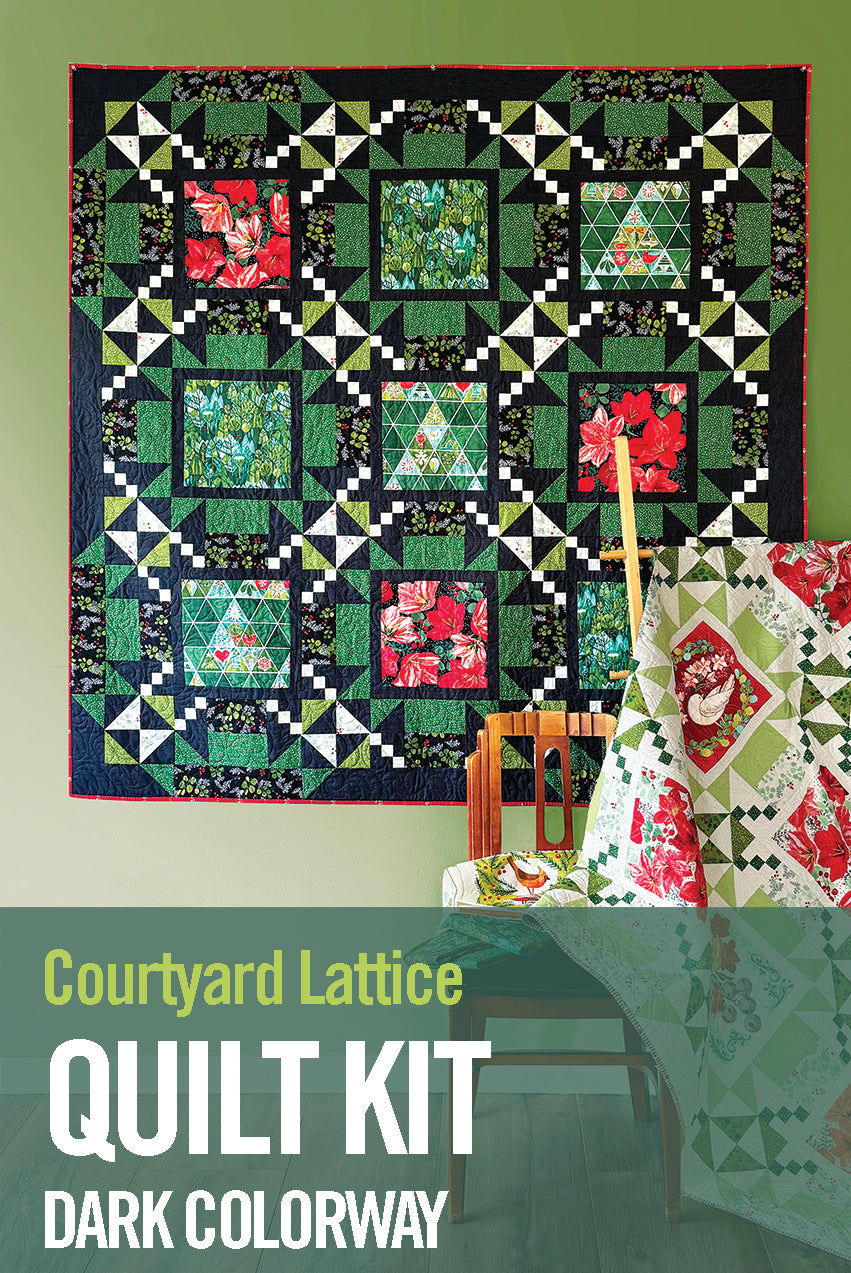 A Quilt Kit of Courtyard Lattice in Dark Colorway