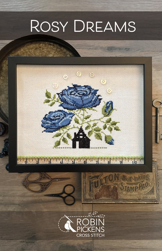 Rosy Dreams Printed Cross Stitch Pattern